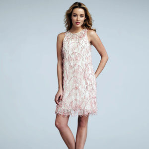 $725 Douglas Hannant PINK COLLECTION RUNWAY pink cord dress* US 2